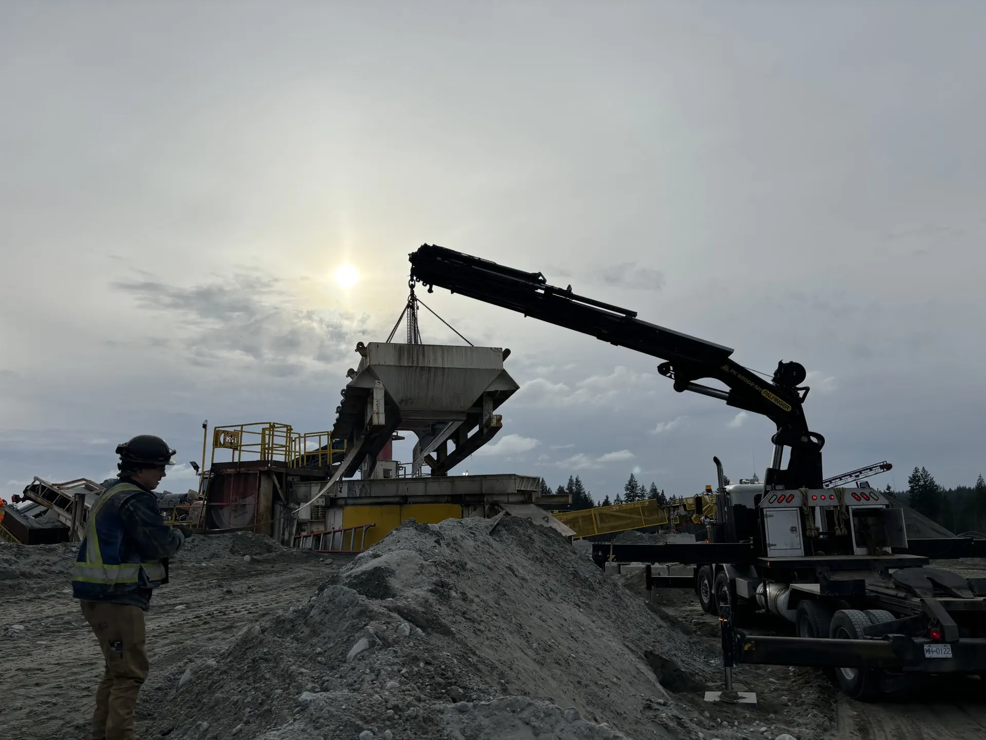 CWB certified industrial welder and millwright crew on job site in BC